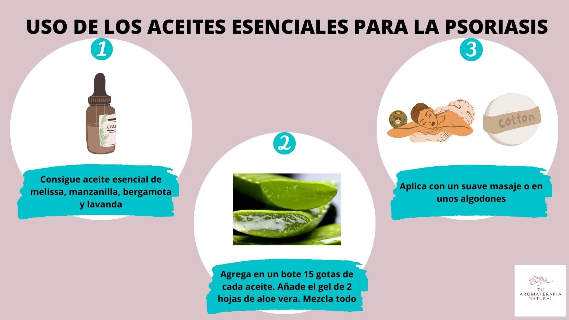 Método de aceites esenciales para la psoriasis